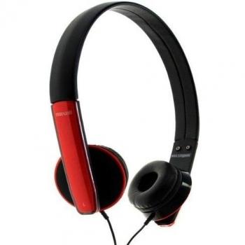 Maxell HP MIC - Auriculares de diadema cerrados, negro y rojo