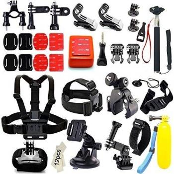 Iextreme Kit de accesorios 45-en-1 para cámara deportiva GoPro Hero 4 3 + 3 2 1, Xiaomi Yi, SJ4000 SJ5000 SJ6000