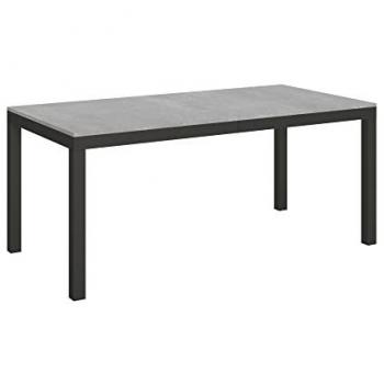 Mesa Extensible Everyday Evolution 90x180/440 cm Cemento con Estructura Antracita