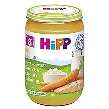 Puré de arroz con zanahorias y salmón 220g