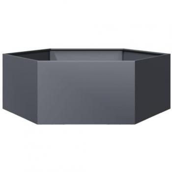 vidaXL Garden Planter Anthracite Hexagon 138x120x45 cm Steel