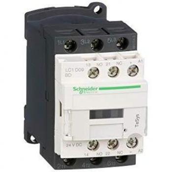 Schneider Electric LC1D09BD TeSys D Contactor, 3P, AC-3, <=440V, 9A, Bobina 24VCD, Antiparasitado, 95mm x 45mm x 77mm