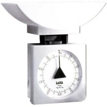 Balanza de cocina mecánica con BOL Laica K 711 pesa hasta 1kg. color blanco, diseño clásico.