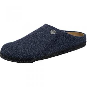 Birkenstock Zermatt Narrow Men's Wool Felt Slippers, Dark Blue, UK 5