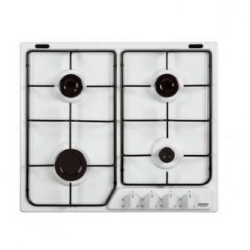 Placa de Gas De'Longhi YBF 46 ASV 60cm Blanco 4 Fuegos Da Incasso