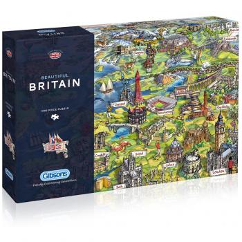 Beautiful Britain 1000 Piece Jigsaw Puzzle | Sustainable Puzzle for Adults | Premium 100% Recycled Board | Great Gift for Adults | Gibsons Games