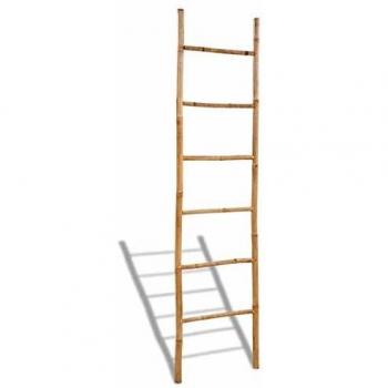 vidaXL Bamboo Towel Ladder with 6 Rungs