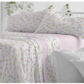 Juego de Sábanas Burrito Blanco DORVEL 867 Rosa 105 cm