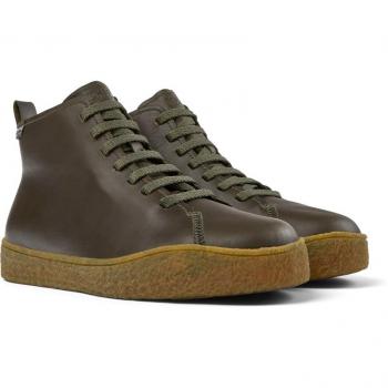 Camper Peu Terreno Men's Green Ankle Boots with Hydroshield® - Smooth Leather, Size 40