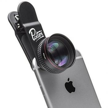 Pixter - Objetivo telefoto Zoom X2, Compatible con Cualquier Smartphone, Android e iOS