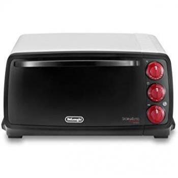 De'Longhi EO14552.W Horno eléctrico con 2 funciones de cocción, 1000 W, 14 L, acero inoxidable, plástico, blanco