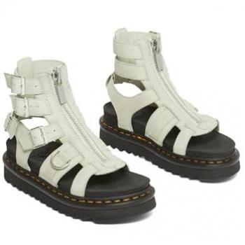 Dr. Martens Women's Olson Tumbled Nubuck Gladiator Sandals in Mint Green - Size 36 (EU)