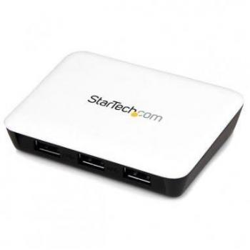 StarTech.com USB 3.0 to Gigabit Ethernet NIC Network Adapter with 3 Port Hub - White, Connectivity technology: Wired, Host interface: USB, Maximum data transfer rate: 5000 Mbit/s, Product colour: Black White