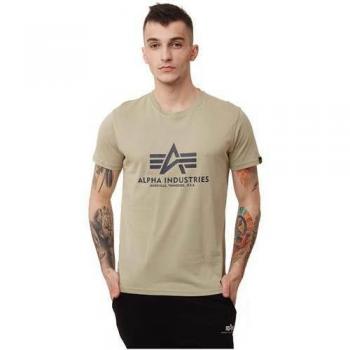 Alpha Industries Basic Short Sleeve T-Shirt for Men in Light Olive