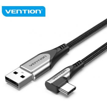 Cable USB 2.0 Tipo-C 270° Niquelado Gris 0.5m Vention