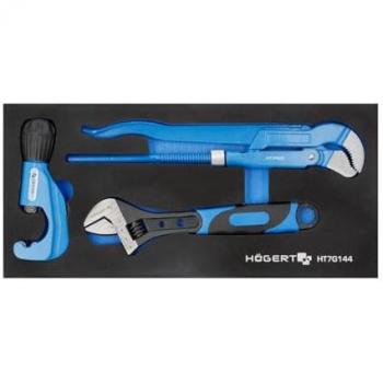 Kit de herramientas sanitarias Hogert Technik HT7G144, 3 piezas, dimensiones 39.5x18 cm