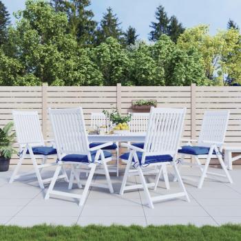 Cojines de silla de jardín 6 piezas azul 40x40x7 cm tela Oxford