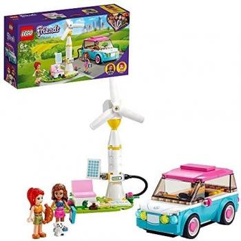 LEGO 41443 Friends Olivia's Electric Car Toy Vehicle for Kids 6 + Years Old, Eco Education Playset