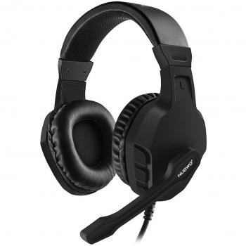 Gaming Casco, NUBWO U3 Estéreo Micrófono con Cancelación del Ruido, Audífonos con Control de Volumen Interruptor Mudo para PC,MAC,PS4,Xbox One, Android y Iphone — Negro