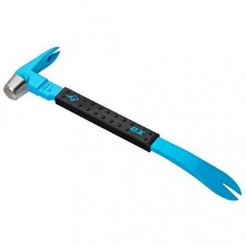 OX Claw Bar - Pro Series Claw Bar with Non-slip Grip Handle - Hardened Hammer Head - Multi-Colour - 12-Inch/250 mm