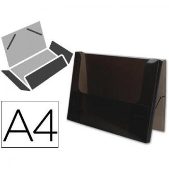Beautone 20961 - Carpeta porta documentos, A4, color negro transparente