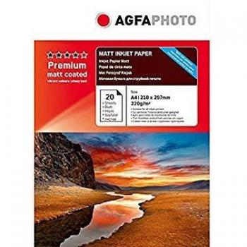 AgfaPhoto AP22020A4MDUO papel de inyección de tinta foto A4 20 hoja 220gr de dos caras embalaje de cartón mate