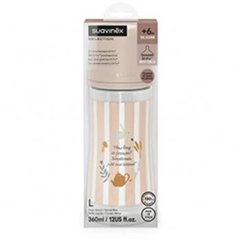 Biberón de Silicona 360 ml Suavinex Wonderland Rosa con Tetina Fisiológica Flujo Denso