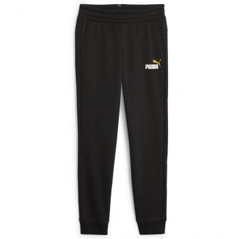 Puma Pantalón Essentials+ 2 Col Logo para Niños, Negro, Algodón con Bolsillos y Puño, Código de Modelo 586988-55