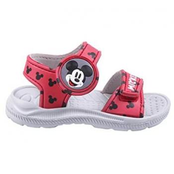 Sandalias de Playa Mickey Mouse Rojo Niño, fabricadas en EVA, estampadas con personajes 3D de Mickey, chanclas de goma, talla 26 EU