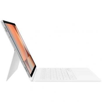 Funda con Teclado Book Cover para Galaxy Tab S10+/S9+/S9 FE+ - Blanco, Diseño Delgado, QWERTY y Botón AI