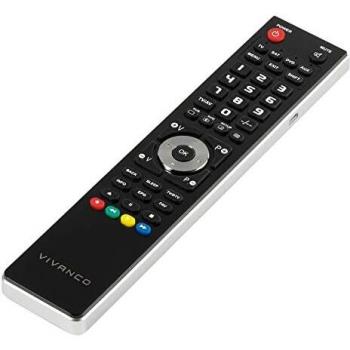 Vivanco 37600 Mando Universal Negro - Compatible con DTC, DTT, DTV, DVD/Blu-Ray, DVDR-HDD, DVR, Sistema de Cine en Casa, PC, Satélite, STB y TV