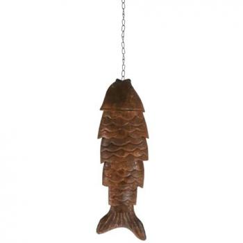 Colgante Pez Jarrones y Portavelas Marrón 38x13x6cm - Signes Grimalt ORIGEN
