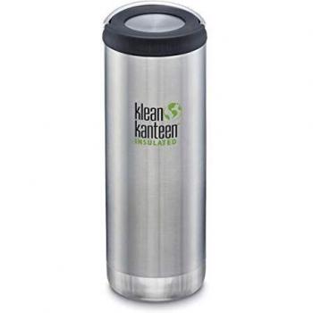 Klean Kanteen Botella TKWide 16oz, Adultos Unisex, Plateado, 76,2 x 76,2 x 219,7mm
