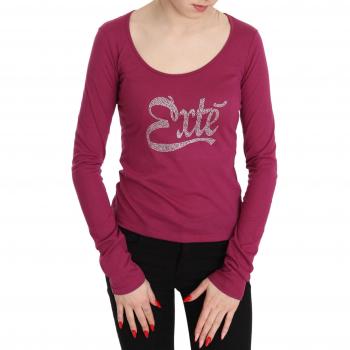 Pink Crystal Embellished Long Sleeve Top