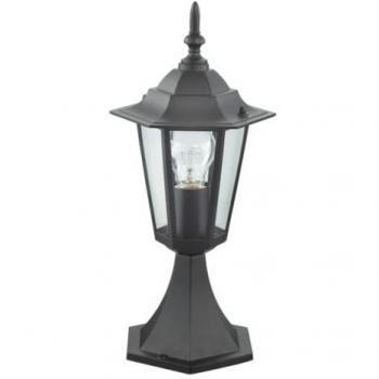 Farol sobremuro negro IP44 E27 60W LUXFORM