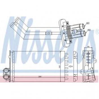 Radiador de calefacción NISSENS 73362 con características de alta eficiencia, diseño compacto, fácil instalación y compatibilidad con diversos modelos de vehículos
