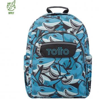 Mochila Escolar Adaptable a Carro Tiburones - Acuareles