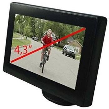Pantalla TFT LCD 4,3 visión trasera aparcamiento o marcha atrás color negro