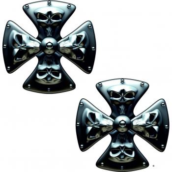 Vinilo adhesivo extra pequeño maltease Cruz Calavera – Par