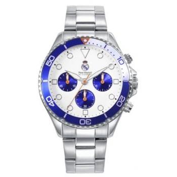Reloj Cronógrafo Deportivo de Hombre Real Madrid - Acero, 42mm, Brazalete y Caja de Acero