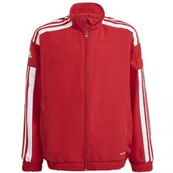 Chaqueta de fútbol Adidas Squadra 21 pre infantil, color Rojo, talla 116, diseño unisex para niños, incluye sudadera de entrenamiento