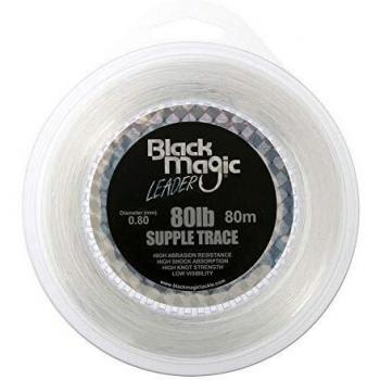 Blackmagic Supple Trace Líder – 80lb, Hombre, Blanco, Talla única