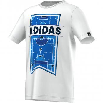 adidas Pitch Lineage - Camiseta para niño, color blanco, talla 152