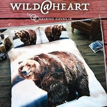 Brown Bear Funda de edredón King Size, funda de edredón Wild @ Heart Bear 3d impresión juego de ropa de cama y fundas de almohada...