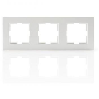 GreenIce | Marco 3 Elementos Panasonic Karre Horizontal/Vertical Tecnopolímero Blanco
