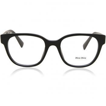 Miu Miu MU02VV 1AB1O1 Armazones para Mujer Negros, Lentes Recetados Para Mujer Negros, Gafas Recetadas para Mujer Negras