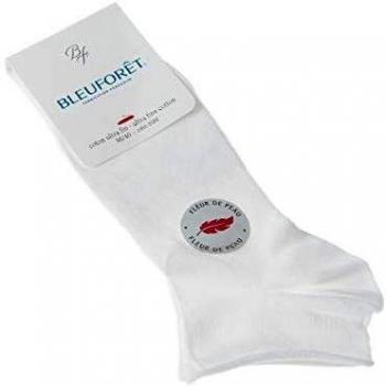 Bleuforêt Calcetín Calcetines cortas - 1 par - Costuras planas - Sin tejido de rizo - Fine - Blanc - Fleur de peau - 36/40