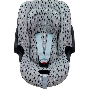 Jyoko Funda para Silla de Coche Cybex Aton Q - Protección, Compatible, Color Black Rayo