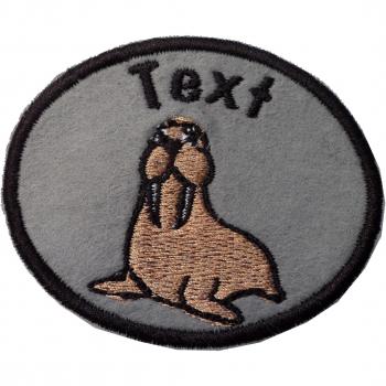 Personalizado Bordado Sew hierro en/sobre/adhesivo parche ártico y Antártico animales, 2. Walrus