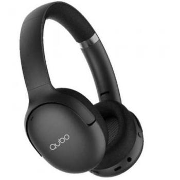 Auriculares Inalámbricos Qubo HD-400 con Cancelación Activa de Ruido, Bluetooth y Micrófono - Negros
